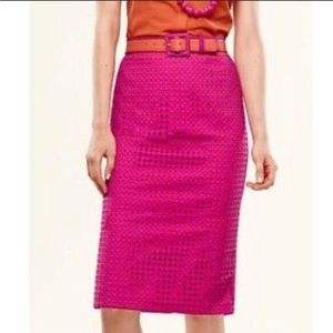 Talbots neon pink pencil skirt size 6P.